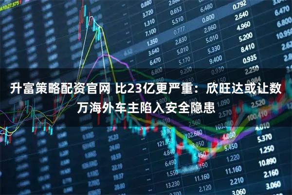 升富策略配资官网 比23亿更严重：欣旺达或让数万海外车主陷入安全隐患